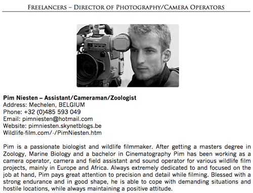Sample Freelancer Listing